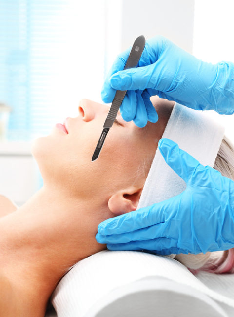 dermaplaning patient